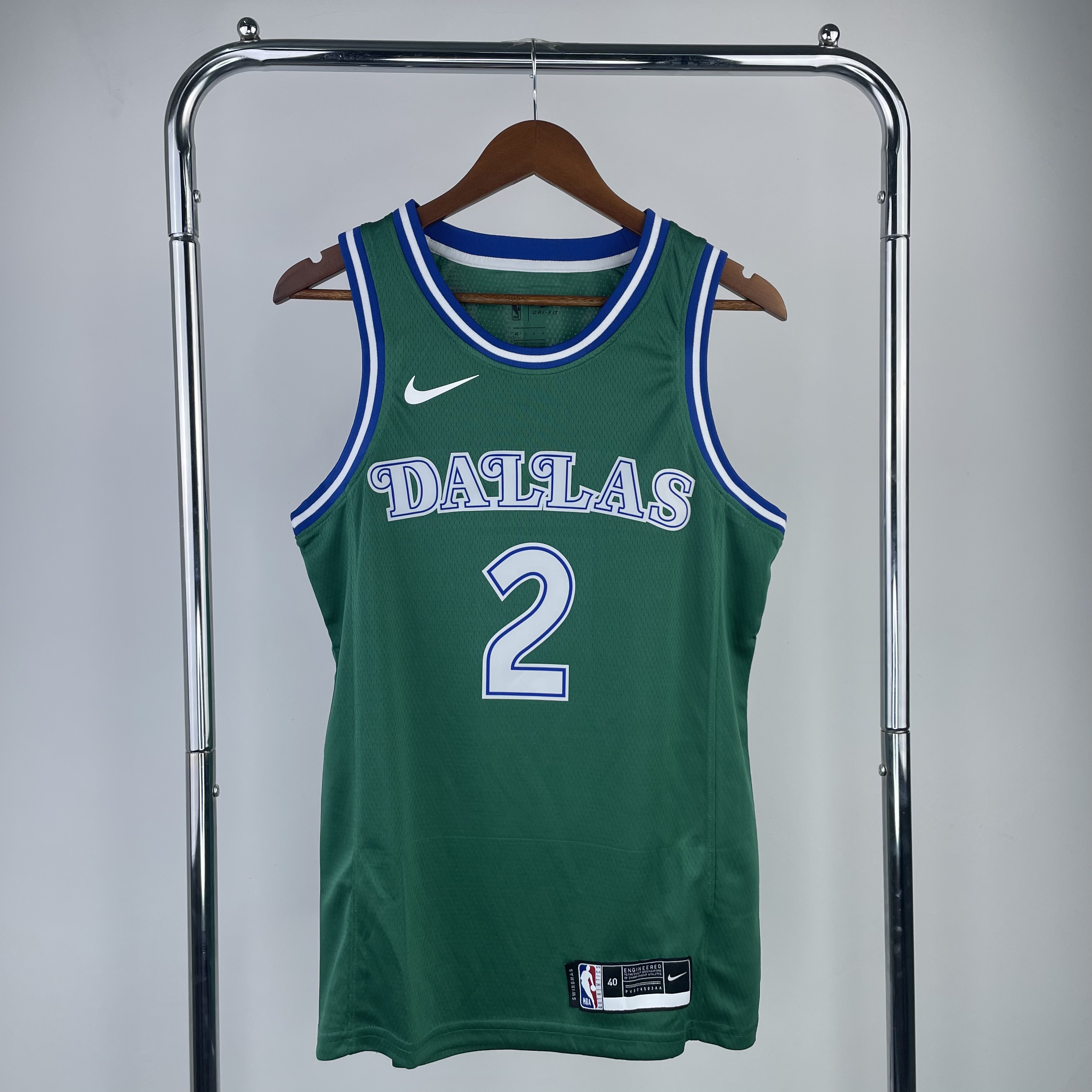 Men Dallas Mavericks #2 Irving Green Throwback Nike 2023 NBA Jersey->dallas mavericks->NBA Jersey